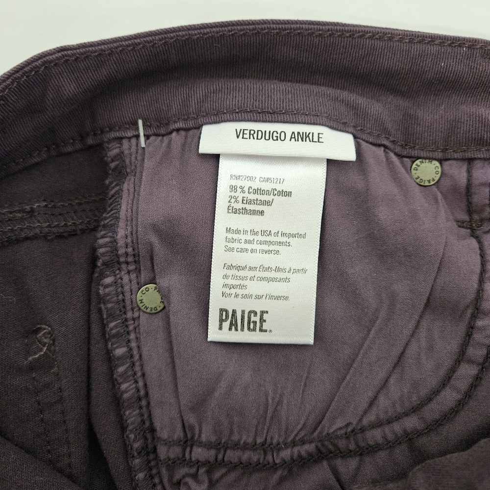 PAIGE Verdugo Low Rise Ankle Jeans in Vamp Red Size 28 NWT - Picture 11 of 15